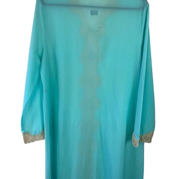 Vintage 1970 Emilio Pucci Formfit Rogers Blue mint Nightgown Robe M medi… - Picture 7 of 10